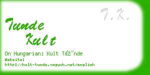 tunde kult business card